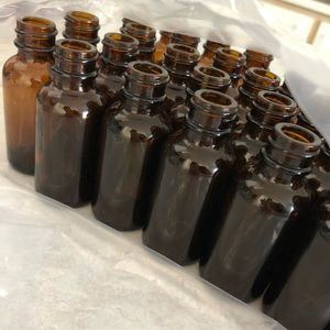 (37) 2oz. Amber Glass Bottles with Droppers - NEW!